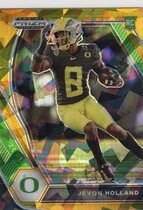 2021 Panini Prizm Draft Picks Gold Ice Prizm #149 Jevon Holland