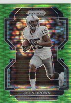 2021 Panini Prizm Prizm Neon Green Pulsar #177 John Brown