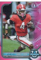 2022 Bowman University Chrome Pink Refractor #19 James Cook