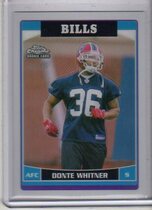 2006 Topps Chrome Special Edition Rookies Refractors #193 Donte Whitner
