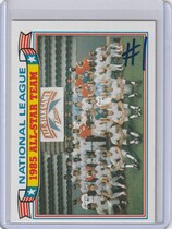 1986 Topps Glossy All Stars #22 Nl Team Photo