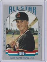 1988 Cal League California League All Stars Cal League #1 Dave Patterson