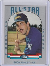 1988 Cal League California League All Stars Cal League #14 Shon Ashley