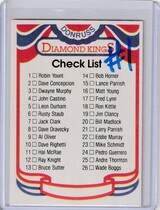 1984 Donruss Base Set #NNO Checklist 1-26