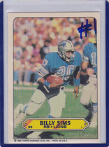 1983 Topps Sticker Inserts #26 Billy Sims