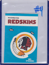 1987 Fleer Team Action Stickers #49L Washingtonskins