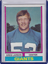 1974 Topps Base Set #51 Greg Larson