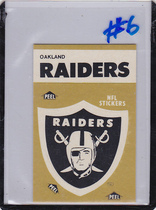 1982 Fleer Team Action Stickers #36L Oakland Raiders