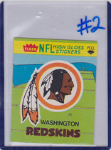 1981 Fleer Team Action Stickers #56 Washingtonskins