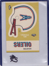 1983 Fleer Team Action Stickers #NNO Houston Oilers