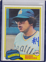 1981 Topps Base Set #76 Mario Mendoza