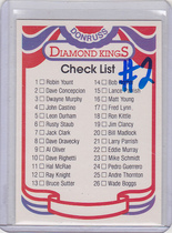 1984 Donruss Base Set #NNO Checklist 1-26