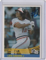 1984 Donruss Base Set #620 Len Sakata