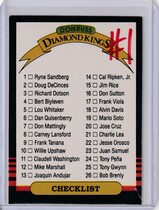 1985 Donruss Base Set #654 Checklist DK