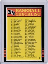 1985 Donruss Base Set #655 Checklist 1