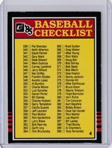 1985 Donruss Base Set #658 Checklist 4