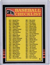 1985 Donruss Base Set #659 Checklist 5