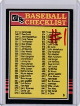 1985 Donruss Base Set #660 Checklist 6