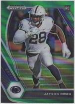 2021 Panini Prizm Draft Picks Green Prizm #154 Jayson Oweh