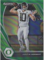 2021 Panini Prizm Draft Picks Green Prizm #20 Justin Herbert