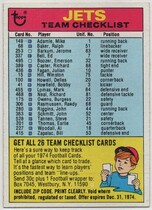 1973 Topps Team Checklists #5 Jets