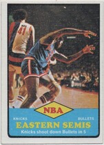 1973 Topps Base Set #62 NBA Eastern Semis