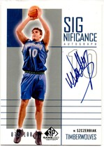 2002 SP Game Used Edition SIGnificance #WS Wally Szczerbiak