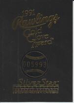 1991 SilverStar Holograms #NNO Rawlings Gold Glove