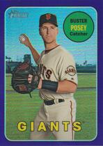 2018 Topps Heritage Chrome Hot Box Purple Refractor #THC-293 Buster Posey