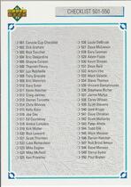 1991 Upper Deck Base Set #600 Form Checklist