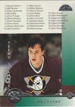 1996 Leaf Base Set #238 Checklist-T.Selanne