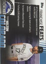 2019 Topps Franchise Feats Blue #FF-10 Todd Helton