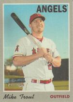 2019 Topps Heritage High Number 1970 Topps Cloth Stickers #26 Mike Trout