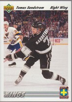1991 Upper Deck Euro-Stars #E7 Tomas Sandstrom