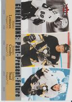 2007 Ultra Generations #G6 Jordan Staal|Mario Lemieux|Sidney Crosby