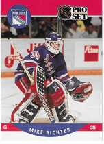 1990 Pro Set Base Set #627 Mike Richter