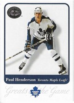 2001 Fleer Greats of the Game #42 Paul Henderson