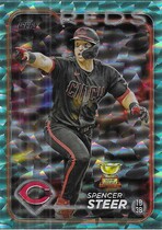 2024 Topps Aqua Crackle Series 2 #485 Spencer Steer