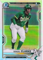 2021 Bowman Chrome Draft Refractor #BDC-128 Denzel Clarke