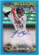 2024 Topps Pro Debut Autos Blue Foil #PD-65 Homer Bush Jr.