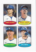 2023 Topps Heritage High Number 1974 Topps Baseball Stamps #74S-29 James Outman|Miguel Vargas|Freddie Freeman|Will Smith