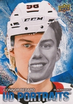 2025 Upper Deck UD Portraits Speckle #P-1 Connor Bedard