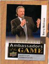 2009 Upper Deck Ambassadors of the Game Series 2 #AG44 Barry Melrose