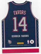 2010 Panini Threads Rookie Team Threads Away #10 Derrick Favors