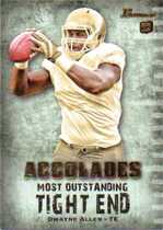 2012 Bowman Accolades #BACDA Dwayne Allen