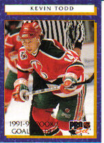 1992 Pro Set Rookie Goal Leaders #7 Kevin Todd