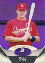 2011 Bowman Platinum Prospects Purple Refractors #BPP18 Zack Cox