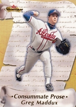 2000 Fleer Showcase Consummate Prose #9 Greg Maddux