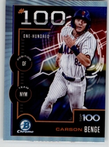 2025 Bowman Chrome Bowman Scouts Top 100 #BTP-100 Carson Benge