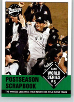 2001 Upper Deck Vintage #390 Yankees celebrate